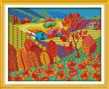 

Harvest in Autumn Scenery Needlework,Cross stitch,For Embroidery kits,Precise Printed Patterns Cross-Stitching,DIY Handmade