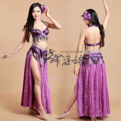 

Танцевальный Костюм для танца живота, 3 шт./компл., индийская одежда в египетском стиле, костюм для выступлений и выступлений