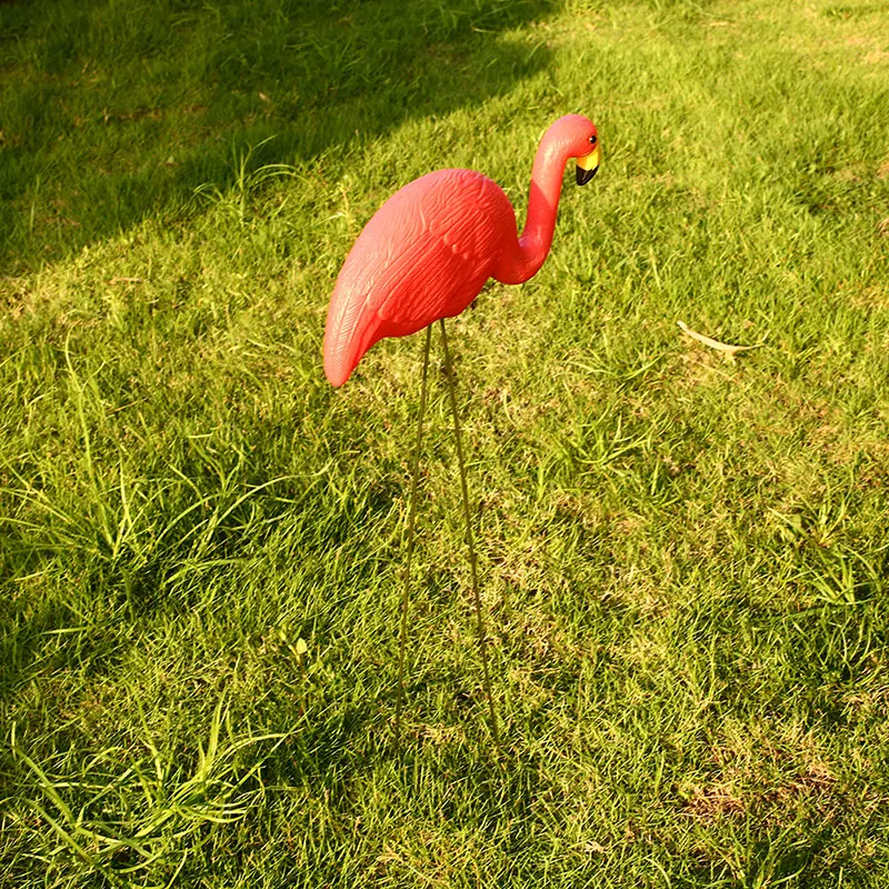 

Plastic Artificial Garden Ornaments Flamingo Figurines Flamingo Lawn Decoration Balcony Flamingo Ornament Lifelike Ornament