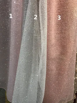 

5 Yards Glitter Sequins Mesh Lace Fabric French African Laces High Quality yaking-6617 African Net Lace Fabric