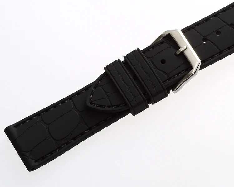 MAIKES 20 мм 22 мм Резиновая лента для мужчин погружение спортивный ремешок для часов белая строчка черная пряжка силиконовый ремешок для часов