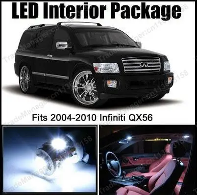 

Interior Package kit for Infiniti QX56 2010 Auto automotive Car Led Reading dome Glove Box Stepwell lights bulbs for cars 12pc
