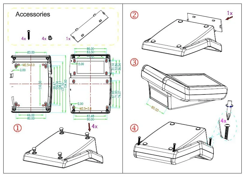 [2 colors] 156*114*79mm plastic electronic junction box housing DIY electronic project box waterproof control switch