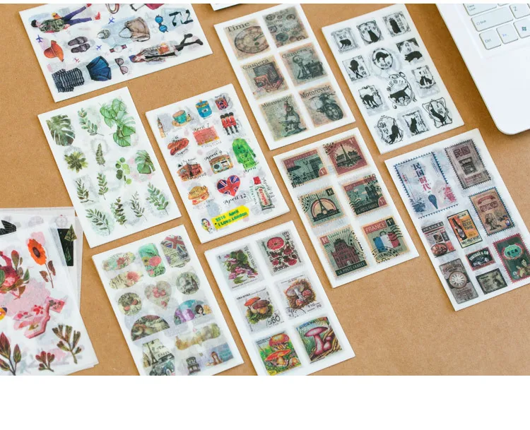 6 листов/упаковка Kawaii мультфильм девушки цветы Бумага васи наклейки украшения DIY дневник в стиле Скрапбукинг мобильные наклейки