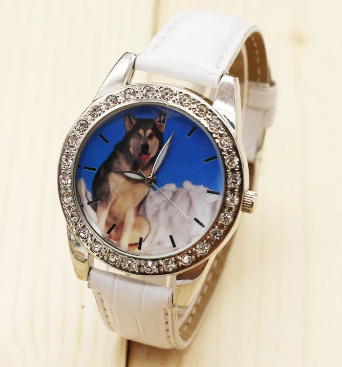 Дизайн собака часы с изображением мопса женщины мужчины девочка мальчик из искусственной кожи кварцевые наручные часы