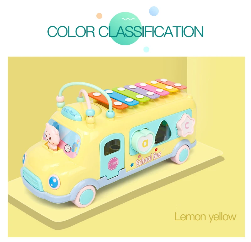 Piano de Brinquedo Musical do Bebê Bater na Tecla de Piano Educativos de Som Brinquedos do Bebê Instrumento Crianças Música Ônibus Classificador 8-note Criança Brinquedos 16 High Quality Brinquedos e hobbies