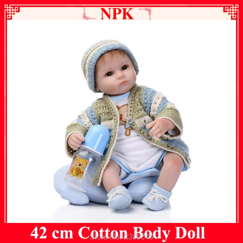 

16" Baby Silicone Reborn Realista 42cm Baby Reborn Doll Kids Playmate Gift For Girls New Year Toys Soft Body Boneca Reborns Gift