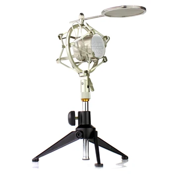 Billige Stativ Desktop-ständer Spinne Mikrofon Shock Mount Windschutz Pop Filter Mic Schild Für MXL TEMPO Studio 3000 910 V67I V87 R144