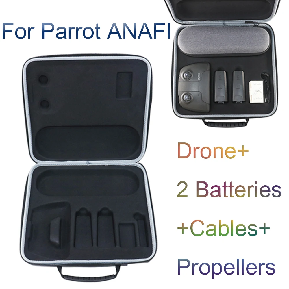 

Travel Portable Handbag Bag For Parrot ANAFI RC FPV Drone+2 Batteries+Cables+Propellers Storage Case With Zipper Shoulder Strap