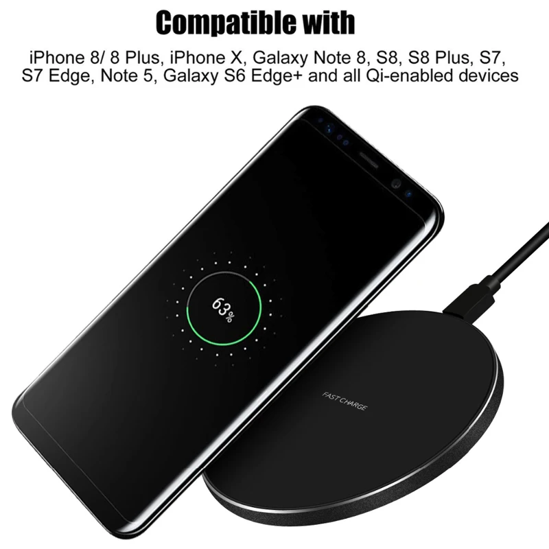 Fast Qi Wireless Charger Cases For Samsung Galaxy Note 8 S8+ S9 Plus