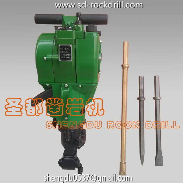 Hand held petrol hammer drill machine Portable Gasoline Hammer Drill Atlas Pioneer 120 in Hand