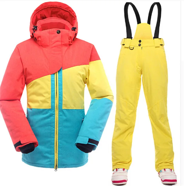 SAENSHING, женский лыжный костюм, зимняя куртка для девочек, уплотненный теплый водонепроницаемый Зимний костюм, женский костюм для катания на лыжах и сноуборде - Цвет: 04