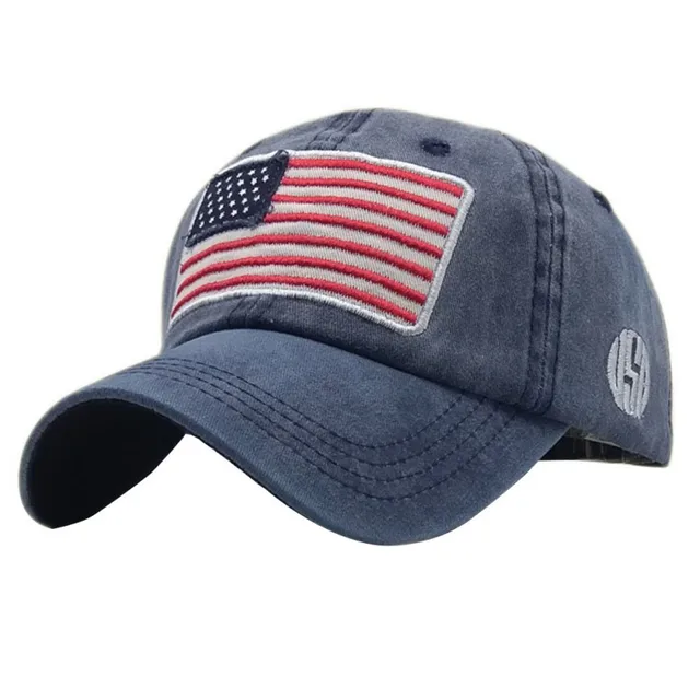 USA Flag Lavato Berretto da baseball Uomo Donna Denim lettera Del Cappello di Osso Ricamo in America Hip Hop Trucker Cap 1