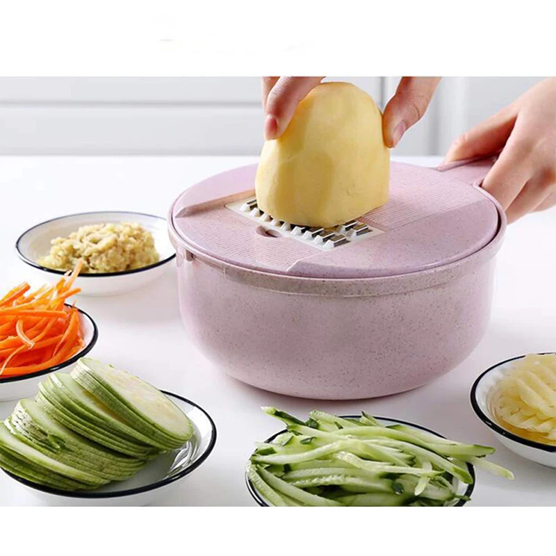 

Home Vegetable Cutter Tools Carrots Grater Kitchen Accessories Gadgets Slicing Vegetables Potato Peeler 8 in 1 Vegetable Tools