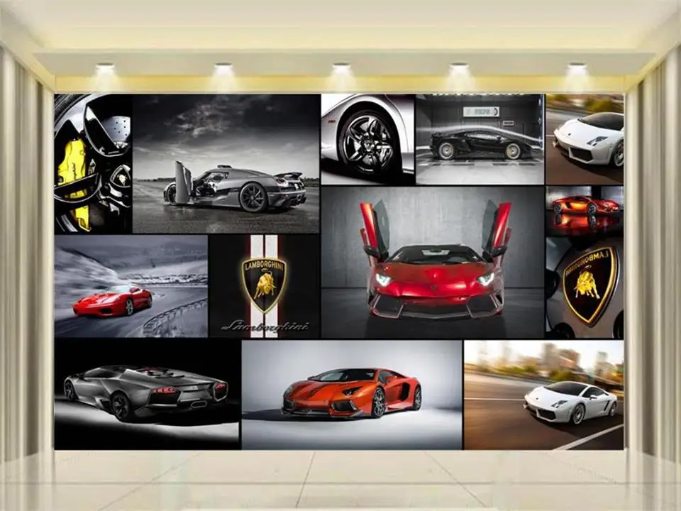 

3d wallpaper photo wallpaper custom size mural living room sports car club photo painting picture sofa TV background wallpaper