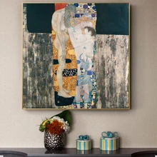 Gustav Klimt Three Ages Of Woman Canvas Painting On The Wall Reproductions Gustav Klimt Wall Art Canvas Pictures For Living Room gustav klimt drawings