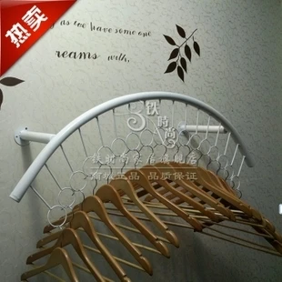 Clothes hangers on display shelf clothing display shelf side wall hanging clothing store shelves display wall hanging