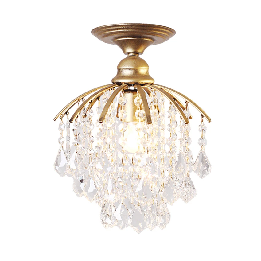 Us 69 3 30 Off American Country Crystal Pendant Lights Living Room Bedroom Bathroom Ceiling Lamps Aisle Bar Lighting Luxury Hanging Fixtures In