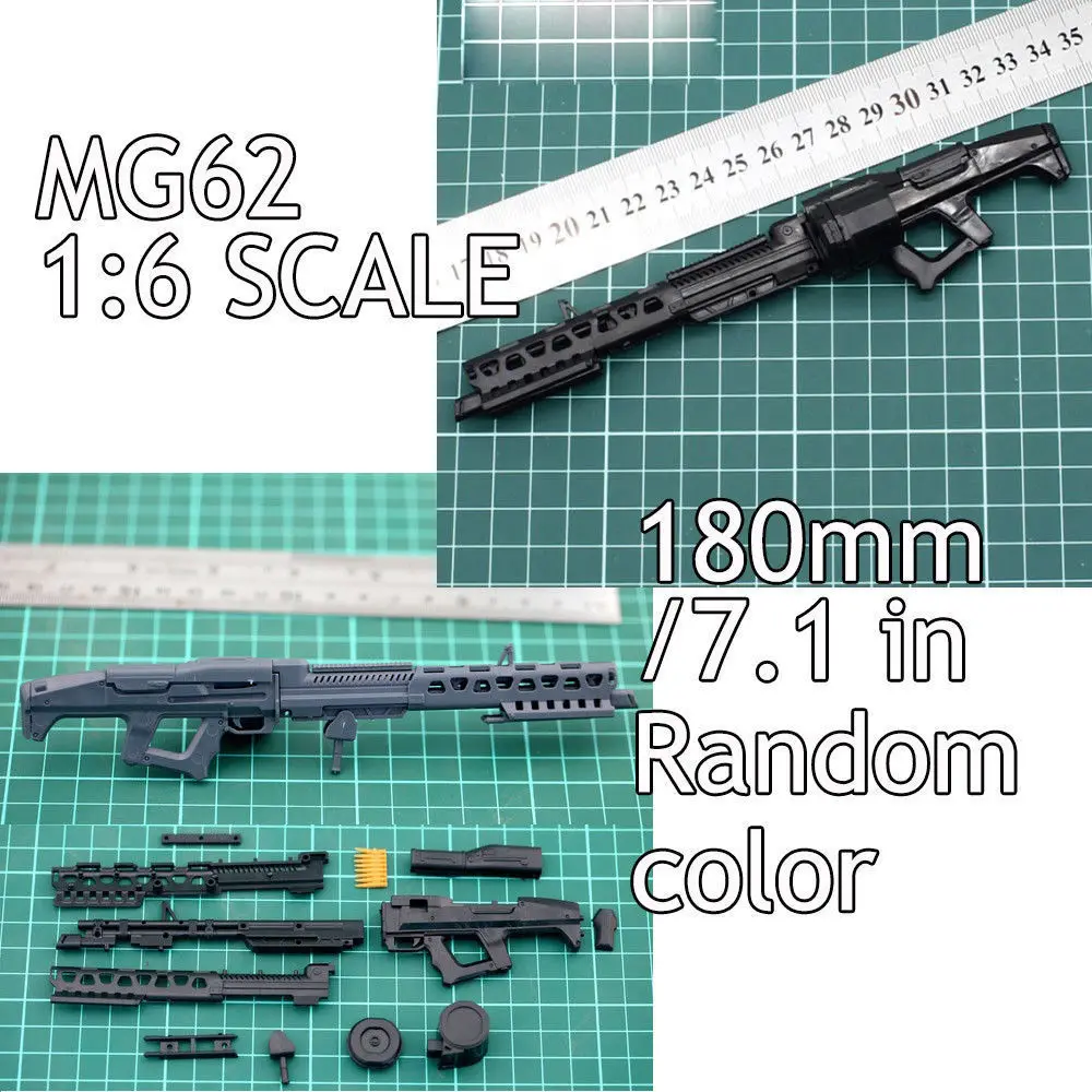 1:6 1/6 Scale 12 inch Action Figures Avatar MG62 Heavy Machine Mini Model Gun Use For 1/100 MG Bandai Gundam Airsoft Air Gun