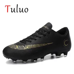 TULUO/мужские и женские футбольные кроссовки с шипами; Дышащие футбольные бутсы; Chuteira Futebol; мужские кроссовки для тренировок на открытом