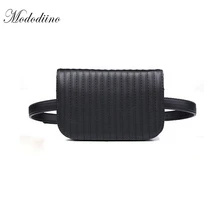 Mododiino, винтажные сумки на пояс из искусственной кожи в полоску, черные сумки на пояс с заклепками, однотонные повседневные сумки на пояс для женщин DNV0166