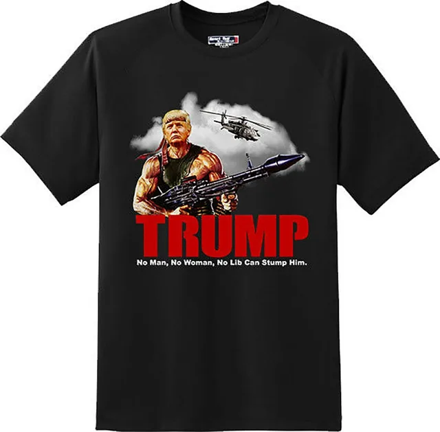 Funny Trump Rambo America Republican Humor Patriotic T Shirt New Graphic Tee2019 New Arrival T