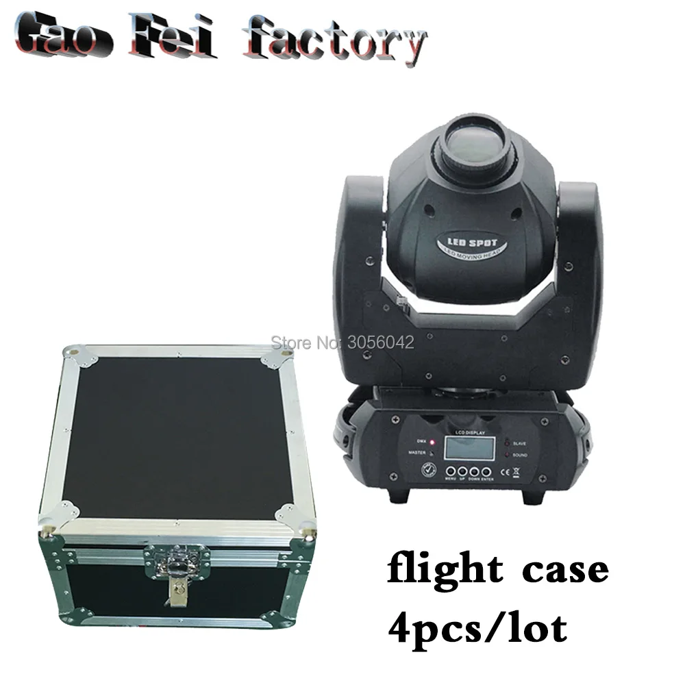 

flight case 4pcs/lot Disco Bar 3 prism double wheel small led 3-facet gobo 60w spot lights moving head 60w