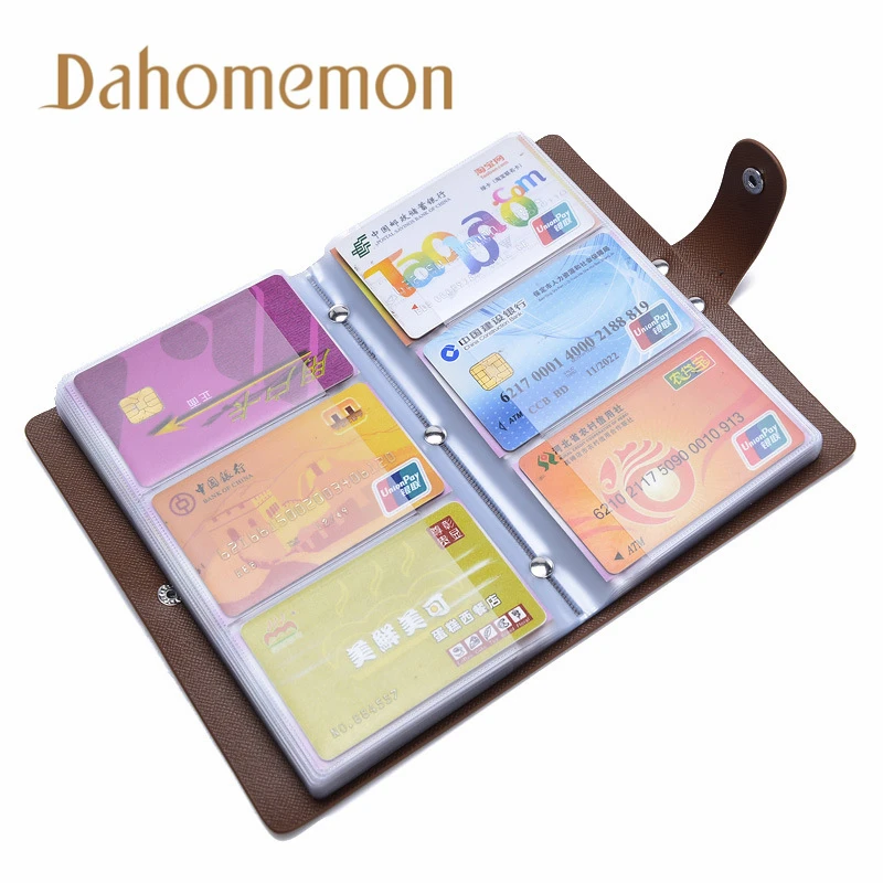 

Fashion 96 Slots Unisex Business Card Holder Bags High capacity Leather ID Bank Credit Card Case Keeper Bag Storage supplies Hot
