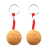 OutdoorExplore Waterski Canoe Kayak Floating Cork KeyChain Buoyant Keyring Wooden Ball Buoyant Key Ring ► Photo 1/4