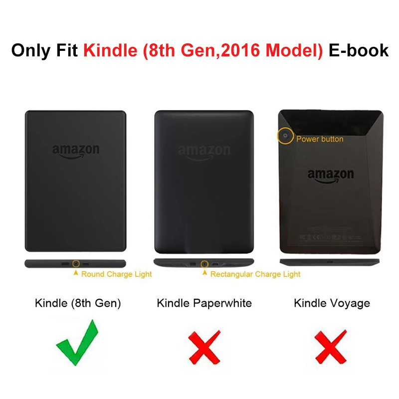 Магнитный чехол для нового Kindle E reader (8 го поколения 2016) тонкий SmartShell портативной