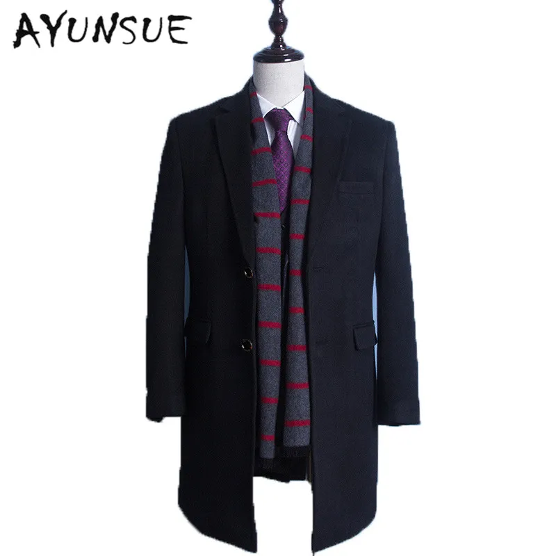 Buy Plus Size 6XL Mens Wool Coat Men Brand Clothing