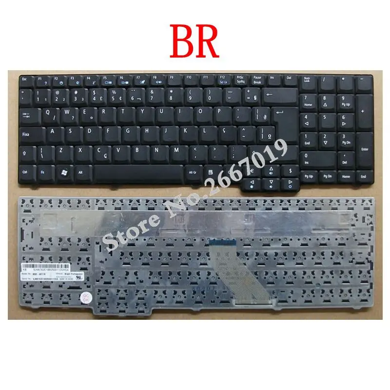

BR новая клавиатура для ноутбука ACER PK1301L01H0 PK1306G3A07 PK1301L02H0 AEZK2700010 AEZR6700010 AEZR6700110 KB. INT00.307 Бразилия