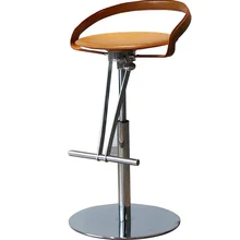 Современные барные стулья с низкой спинкой/регулируемая высота 55(2")-69 см(27")/обивка из искусственной кожи/18,5 кг с тяжелым твердым основанием