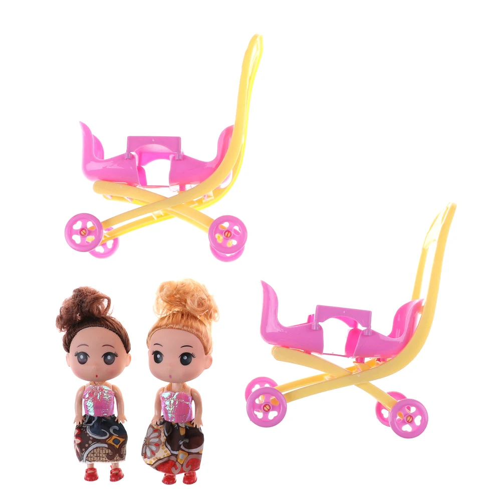 2pc Kelly Doll + 1pc stroller Double Pram accessories house kid toys