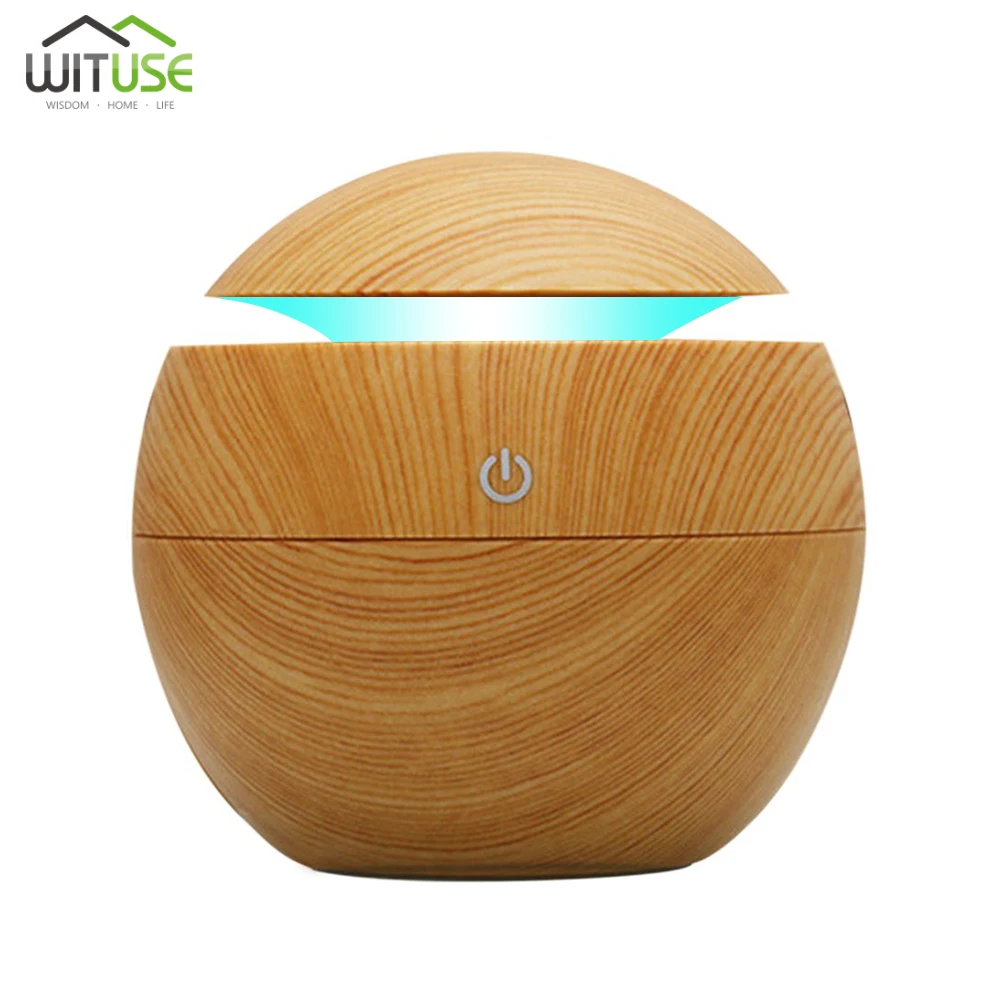 

WITUSE 130ml Air Humidifier Essential Oil Diffuser Aroma Lamp Aromatherapy USB 5V Aroma Diffuser Mist Maker for Home-Wood
