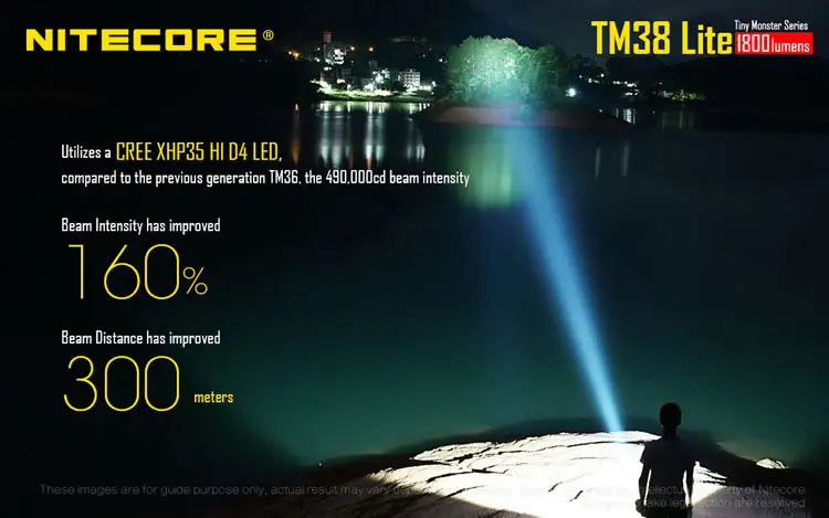 Аккумуляторный Фонарь NITECORE TM38 Lite XHP35 HI D4 MAX. 1400LM дальность луча 1800LM длинный бросок фонарь для кемпинга и поиска