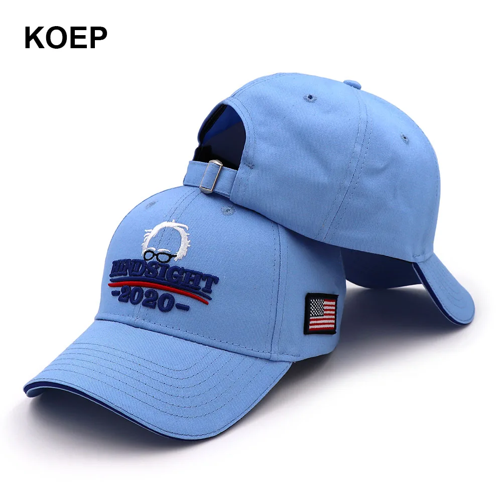 Кепка KOEP Bernie Sanders, бейсбольная кепка с флагом США s Keep America Great Snapback, Кепка с 3D вышивкой в виде звезд и букв сзади - Цвет: Light Blue