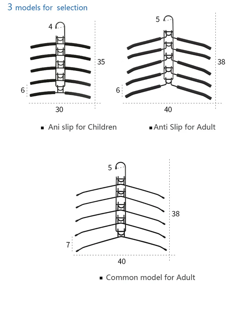 Металлическая вешалка для одежды-многослойная стойка для хранения одежды, держатель для футболки, органайзер для хранения в шкафу, экономия пространства