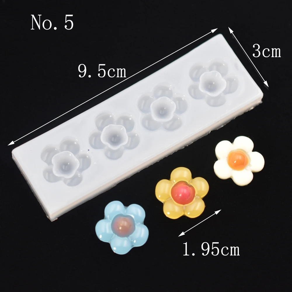 SNASAN Silicone Mold DIY FLOWERS Beads Resin Silicone Mould Handmade Resin Epoxy Resin Molds