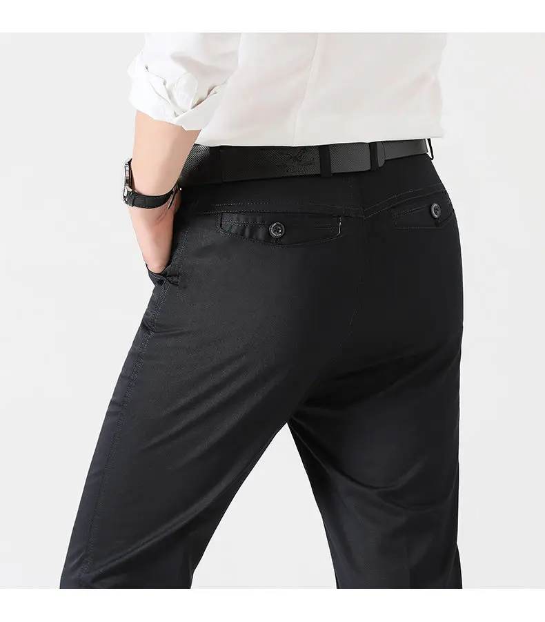 MuLS Casual Pants Men Cotton Straight Cargo Man Pant Spring Summer Autumn Formal Male Work Trousers MidWaist Full Length Size 40 13