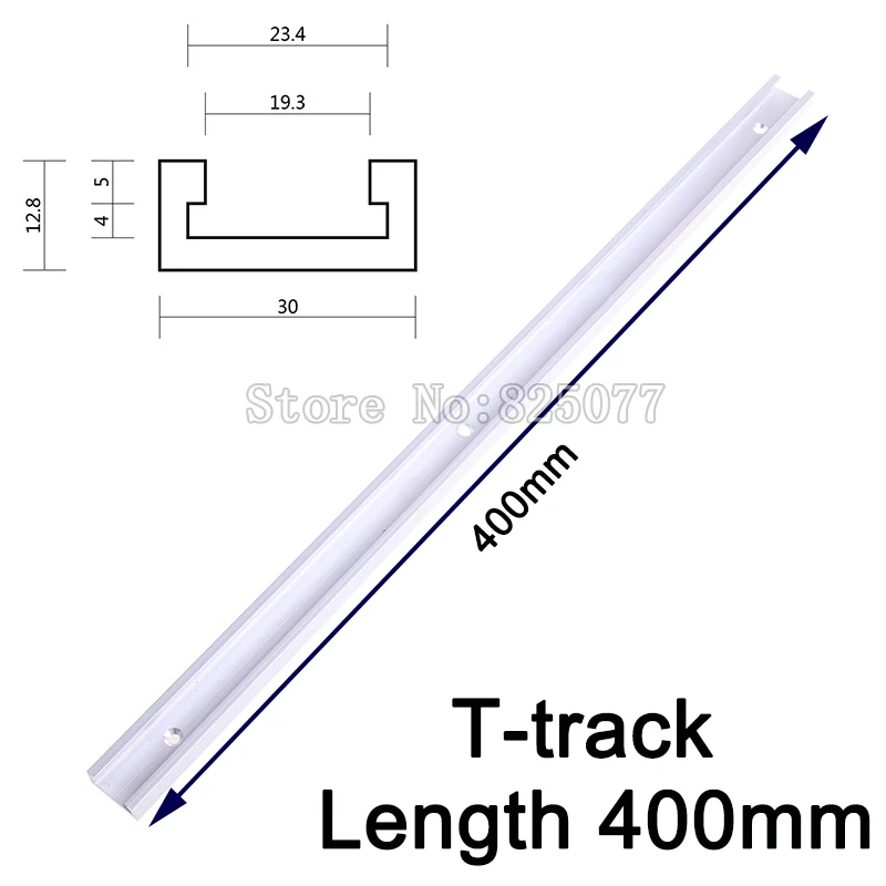 

2PCS T-track length 400mm(16inch) T-slot Miter Track Jig Fixture Slot For Router Table Band Saw T-tracks KF917