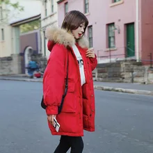 Новинка, Женская куртка с меховым воротником, верхняя одежда для женщин, 5 цветов, пальто, куртка с капюшоном, зимняя куртка для женщин, парки
