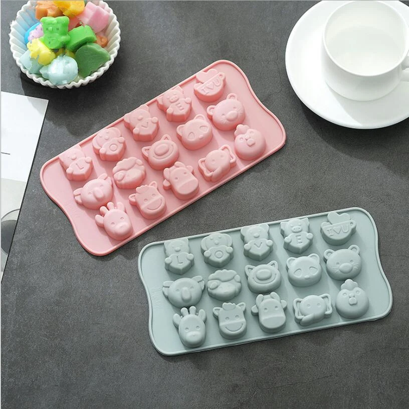 

Cartoon pig sheep cow panda Silicone ice mold chocolate mold home Diy baking tool