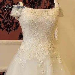 Лидер продаж vestidos de novia свадебное платье принцессы 2018 Китай Свадебные платья Кружева блесток Спарки линия лук плюс Размеры торжественное