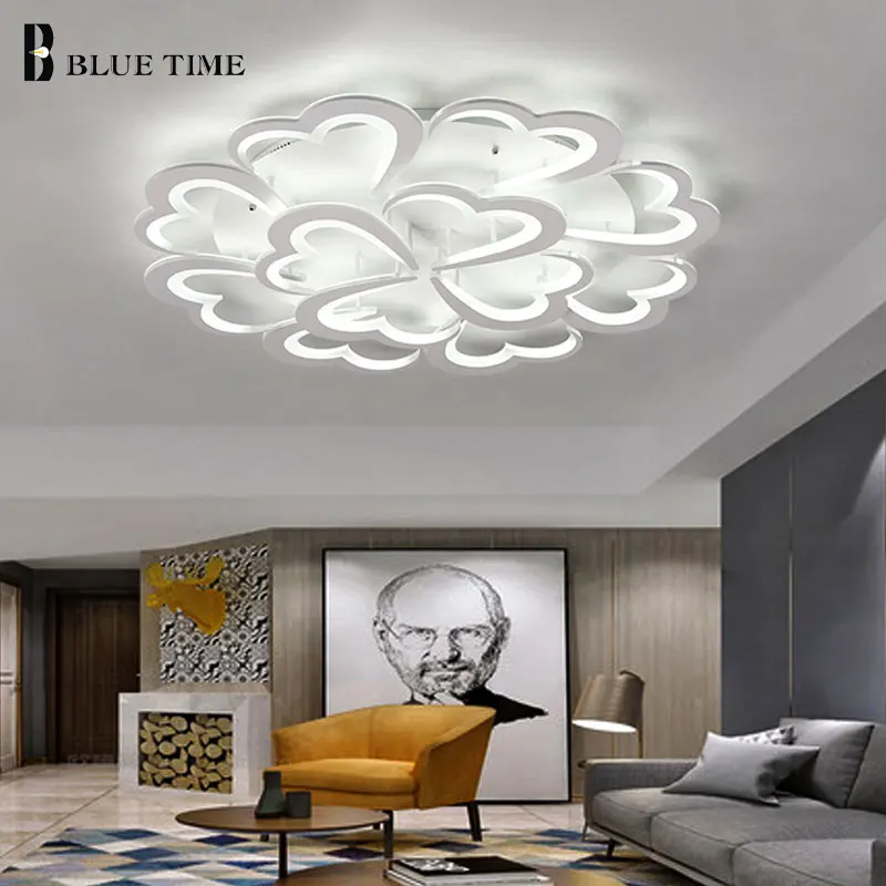 

Moder Home Led Chandelier For Living room Bedroom Dining room AC110V 220V White Acrylic Ceiling Chandelier Lighting Fixturs Lamp