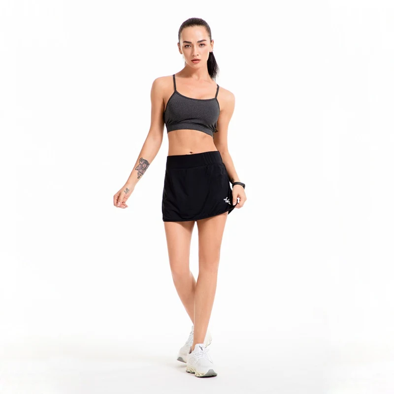 

Women's Active Athletic Skort Lightweight Skirt With Pockets Quick Dry Pencil Skirts With Shorts Inner For Running Tennis