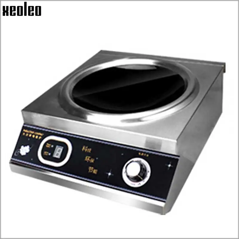 XEOLEO 5000W Commercial Concave Induction Cooker Stainless steel