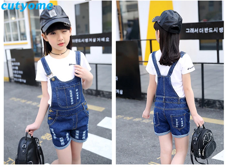 teenage girls denim shorts set09