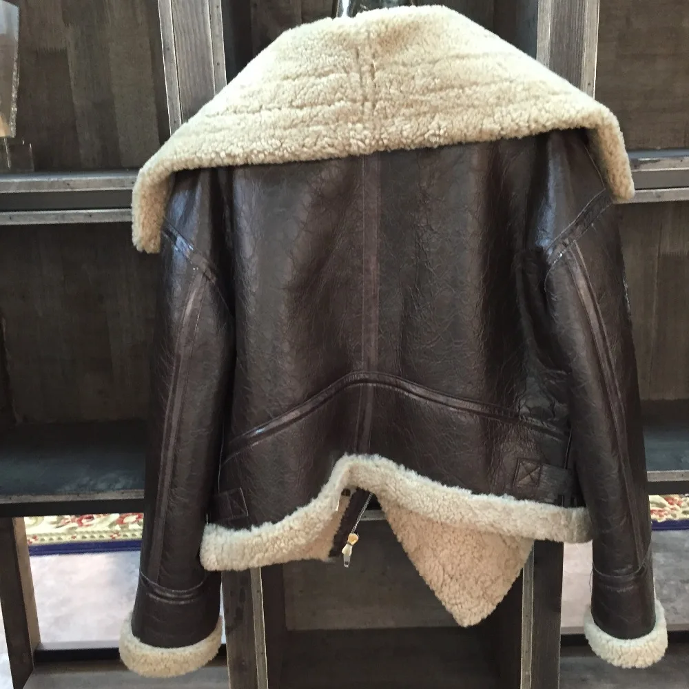 SQXR меховая женская кожаная куртка, женская кожаная куртка из овчины, Высококачественная женская меховая шуба, двусторонняя Меховая куртка