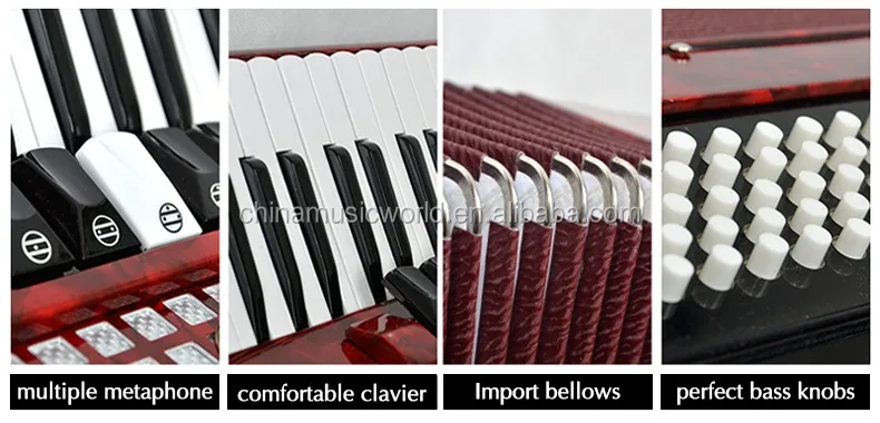 Afanti high quality 41keys 120Bass Piano Accordion AFA-12  classic black color